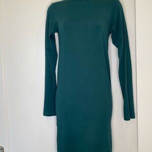 Forever 21 Teal Midi Dress with Long Sleeves